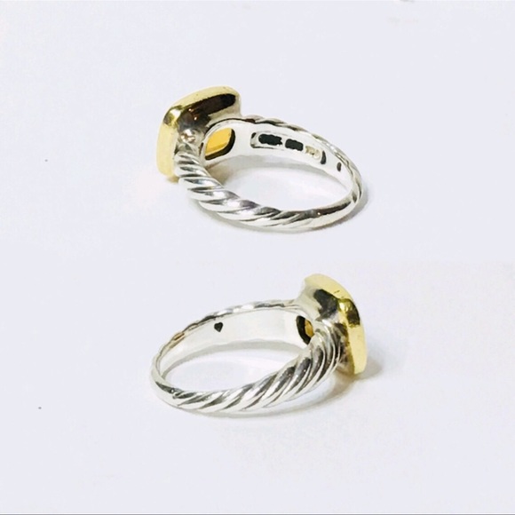 David Yurman Sterling 18k Citrine Noblesse Ring/ Silver Ring with Gold Accent 💍 - Picture 2 of 7